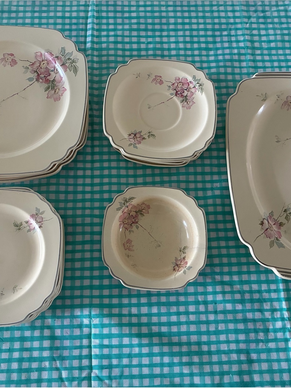 Vintage Homer Laughlin Briar Rose Collection. 17 piece